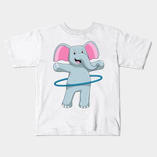 Elephant at Fitness with Fitness tires Kids T-Shirt